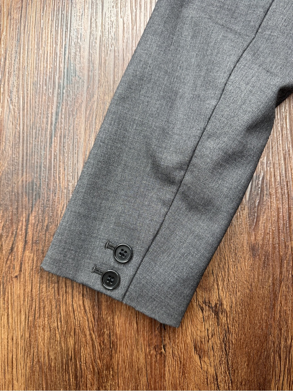Theory Gabe B Tailor Wool Blazer Jacket Size 8 Heather Gray One Button Office - Picture 9 of 16